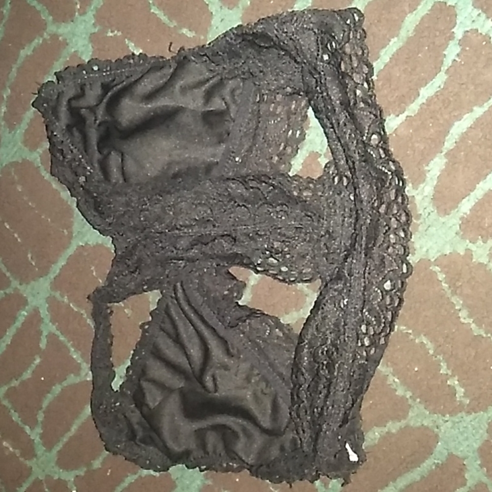 POOF bralet, size large, black